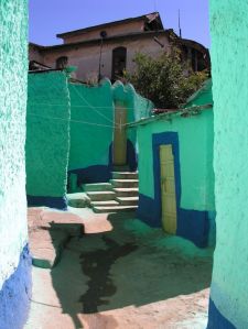 Een van de vele straatjes in het islamitische stadje Harar